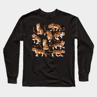 Cute tigers illustration Long Sleeve T-Shirt